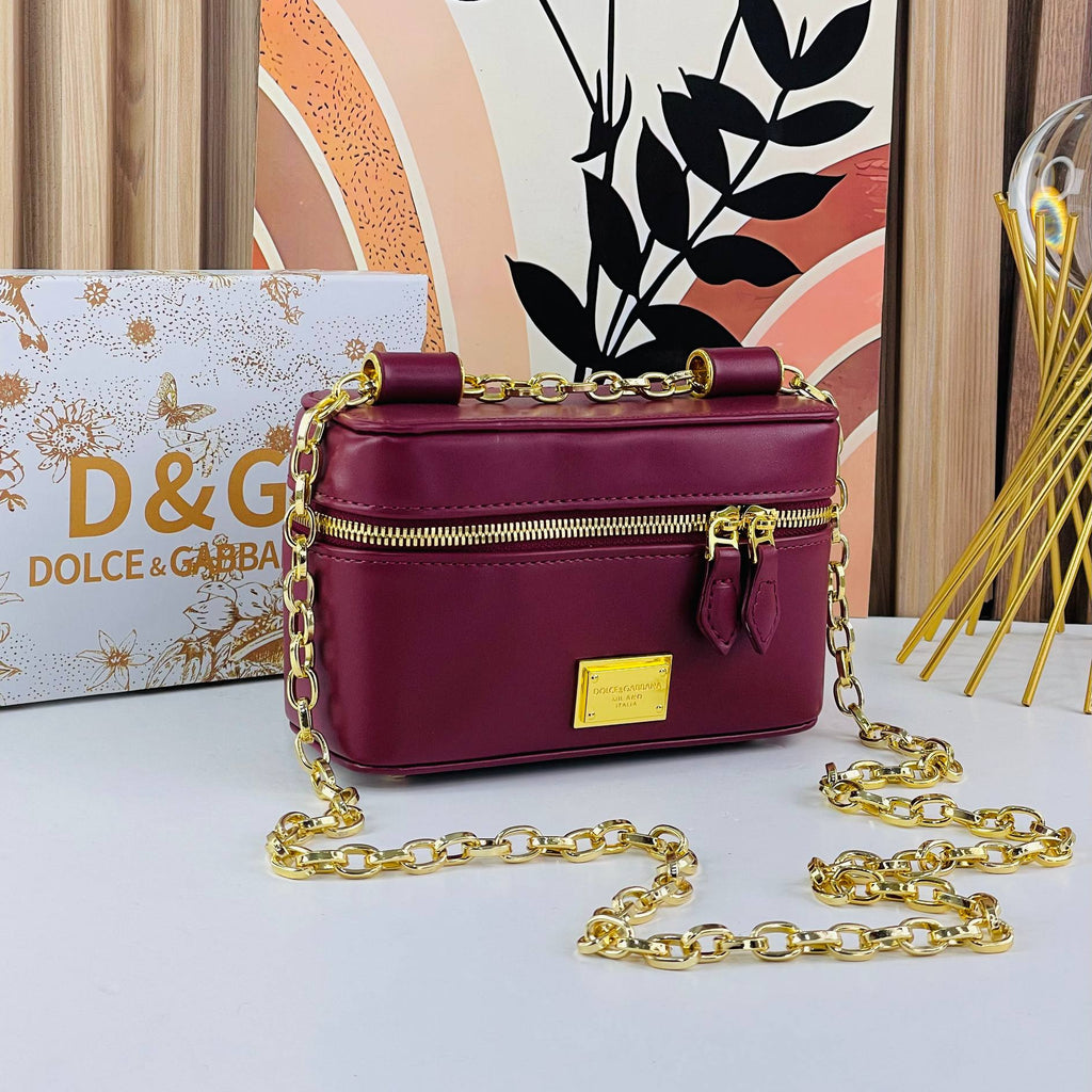 Dolce & Gabbana Style Box Bag with Gold Chain Strap ✨👜