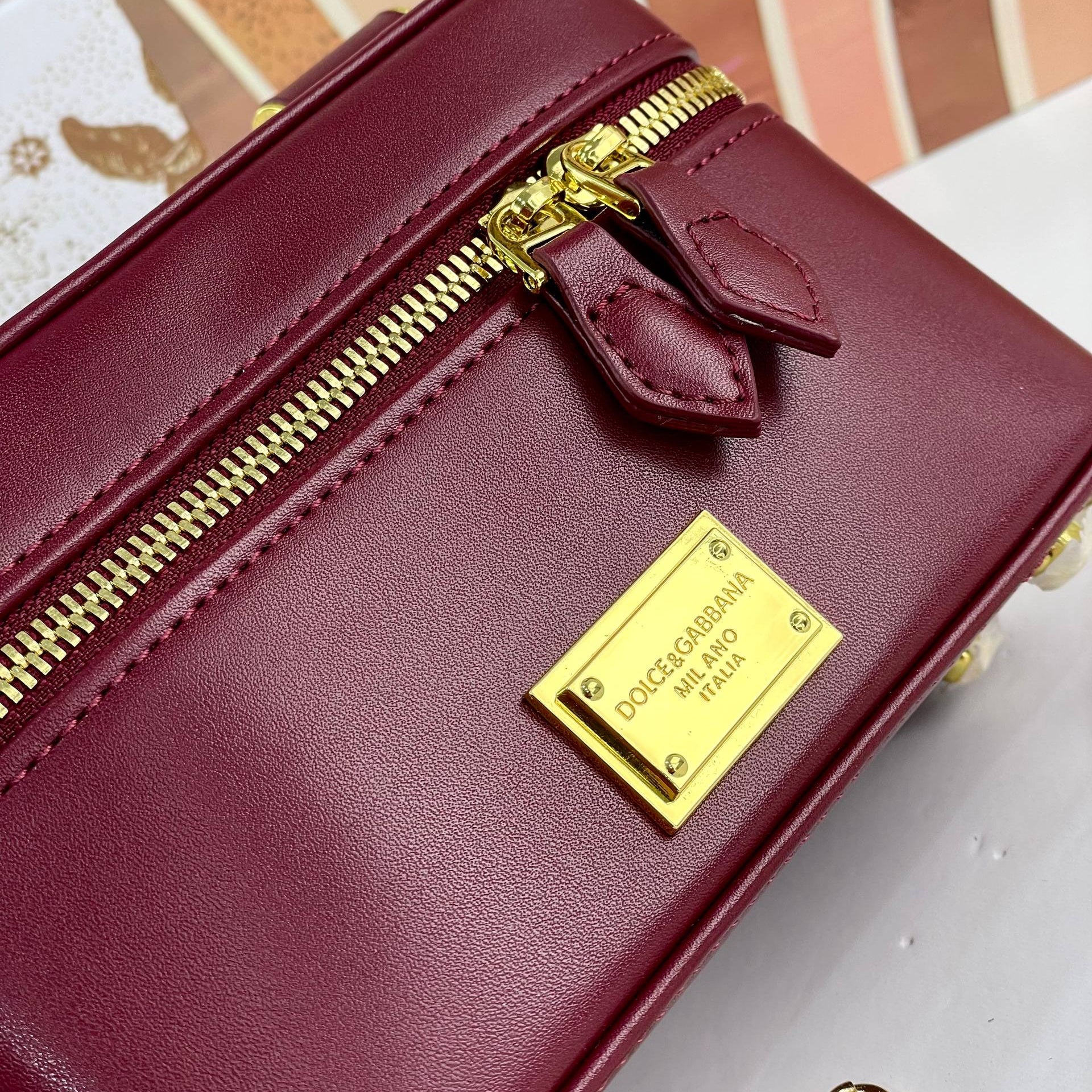 Dolce & Gabbana Style Box Bag with Gold Chain Strap ✨👜