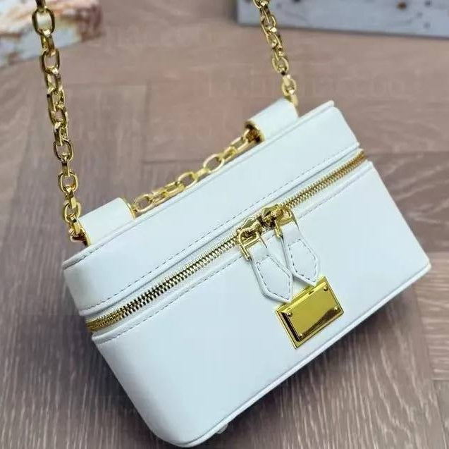 Dolce & Gabbana Style Box Bag with Gold Chain Strap ✨👜