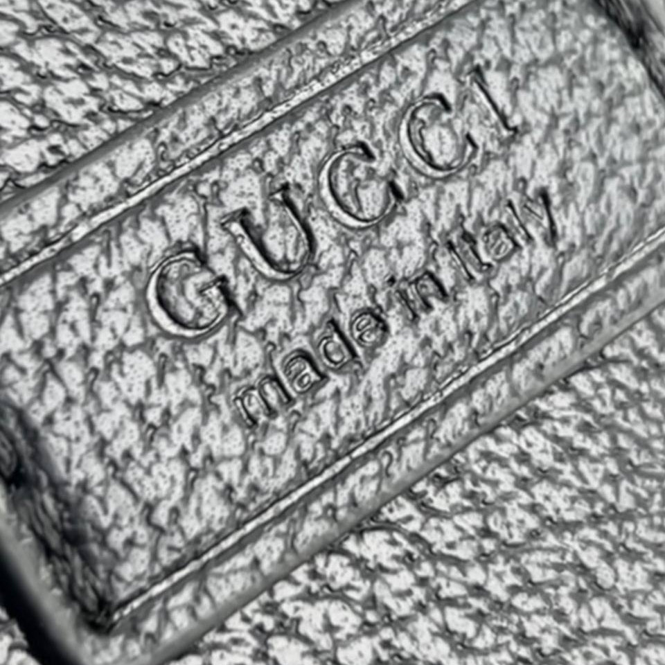 Gucci Monogram Black Clutch with Detachable Strap