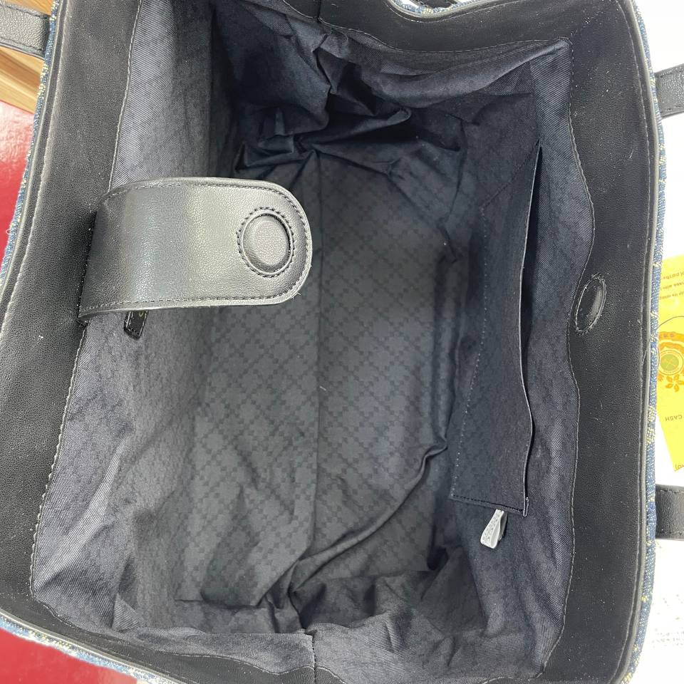 Gucci Monogram Tote Bag with Detachable Pouch and Shoulder Strap