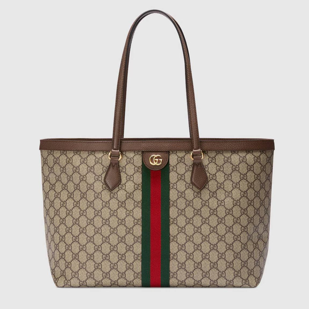 Gucci Ophidia GG Supreme Tote with Signature Web Stripe