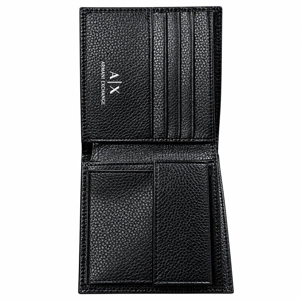 Armani Exchange Pebble Grain Leather Wallet and Card Holder Set