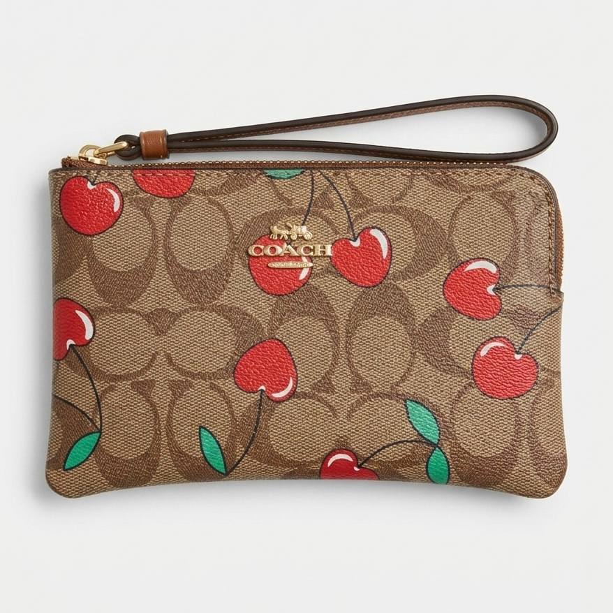 Coach Brown & Red 3-Piece Accessory Set 🤎❤️