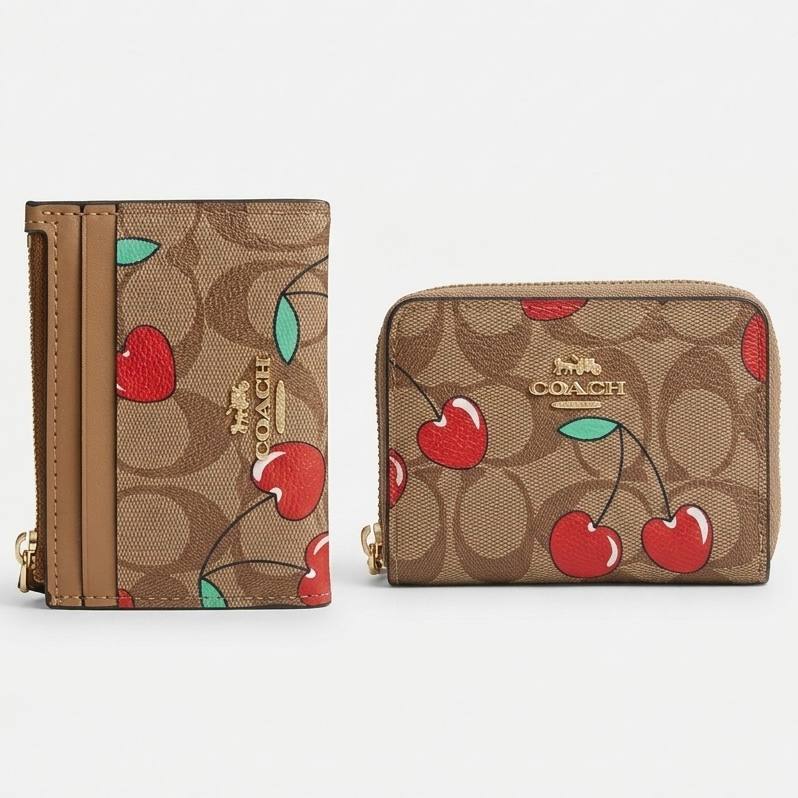 Coach Brown & Red 3-Piece Accessory Set 🤎❤️