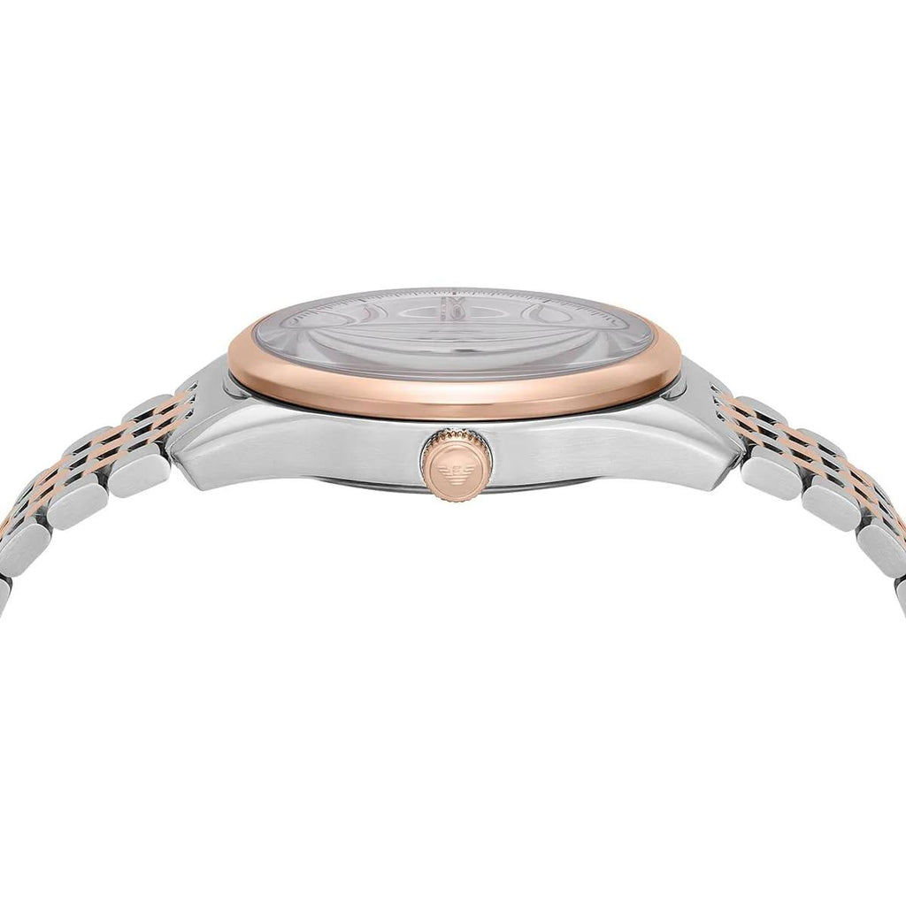 Emporio Armani Automatic: Black, Silver & Rose Gold Watch ⌚⚫🪙