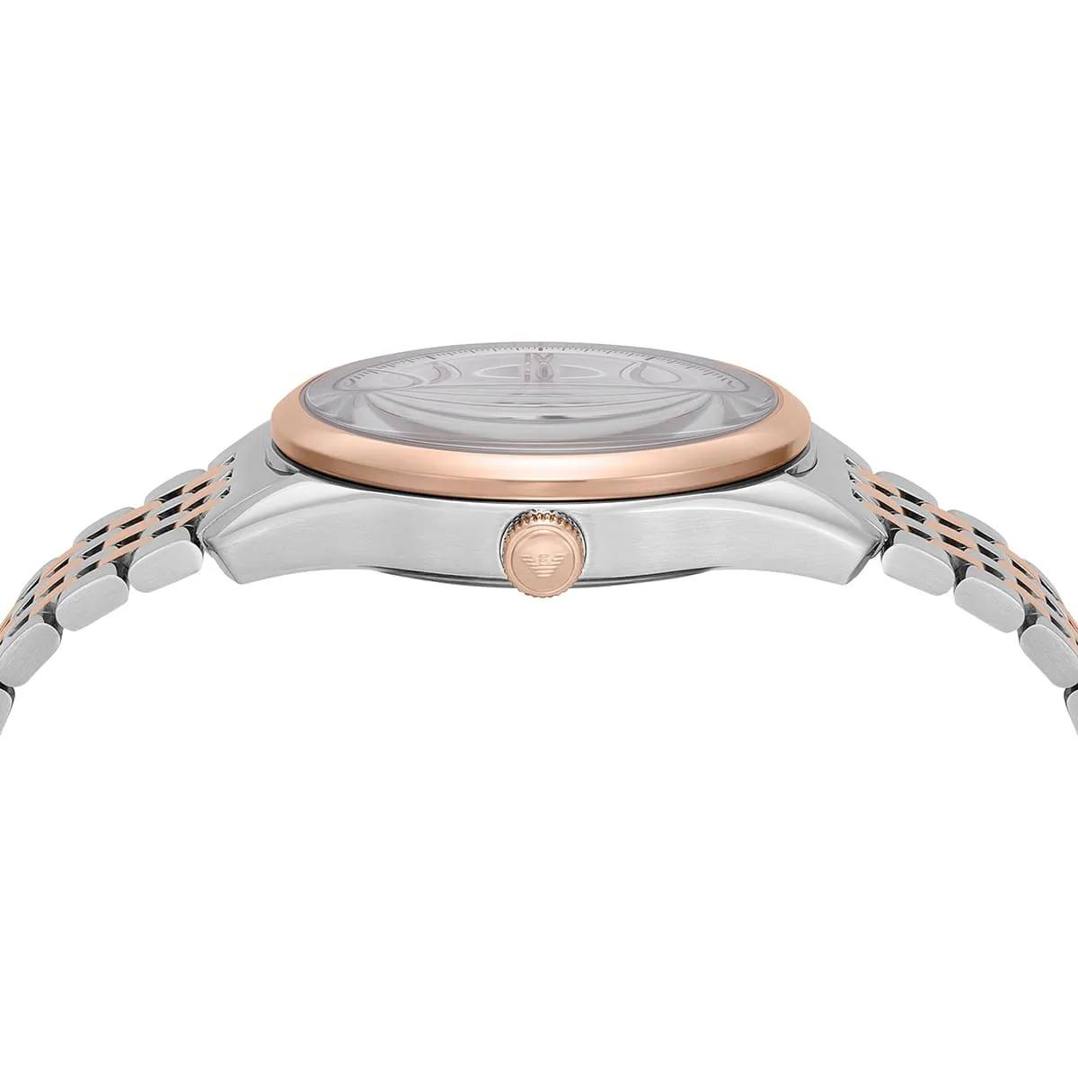 Emporio Armani Automatic: Black, Silver & Rose Gold Watch ⌚⚫🪙