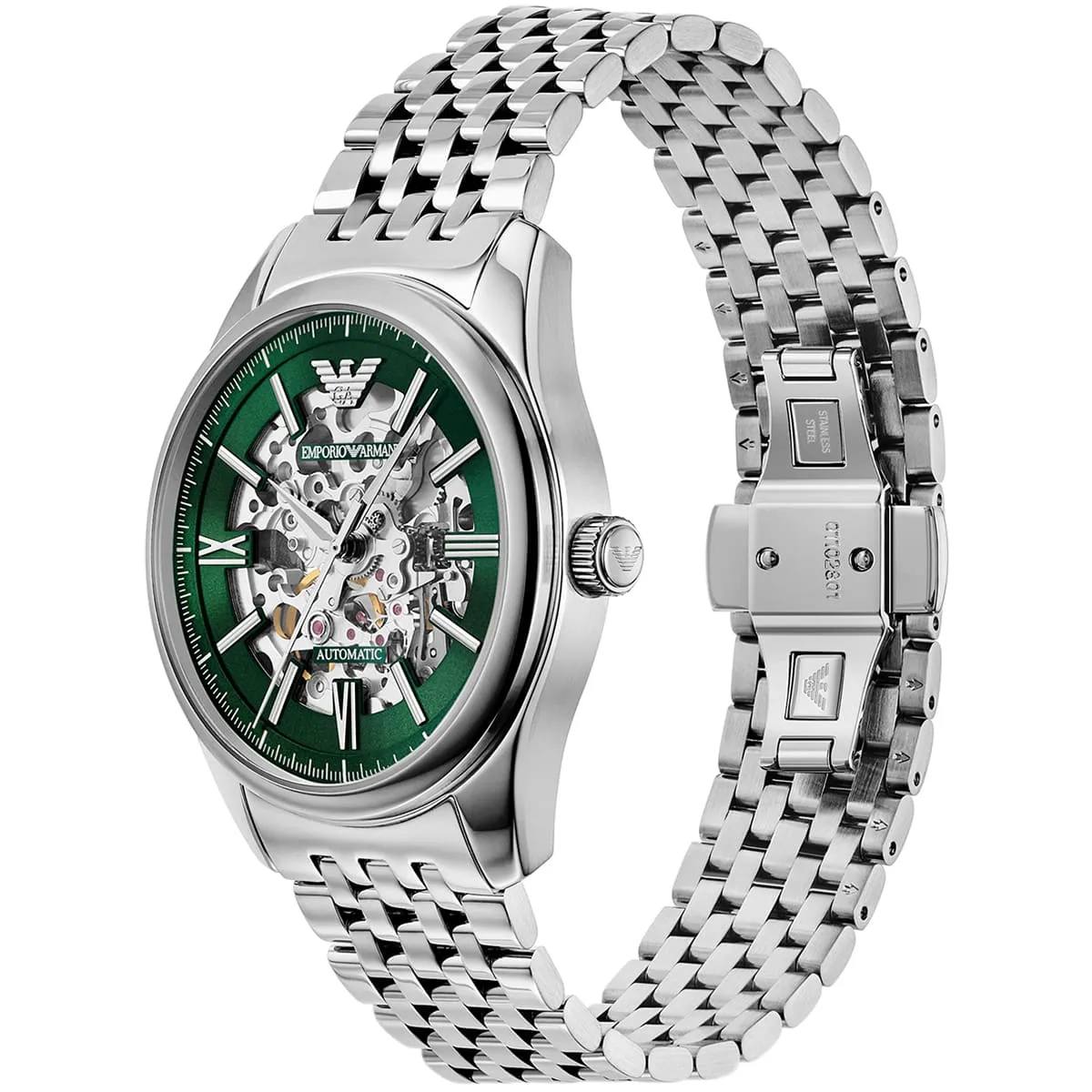 Emporio Armani Automatic: Black, Silver & Rose Gold Watch ⌚⚫🪙