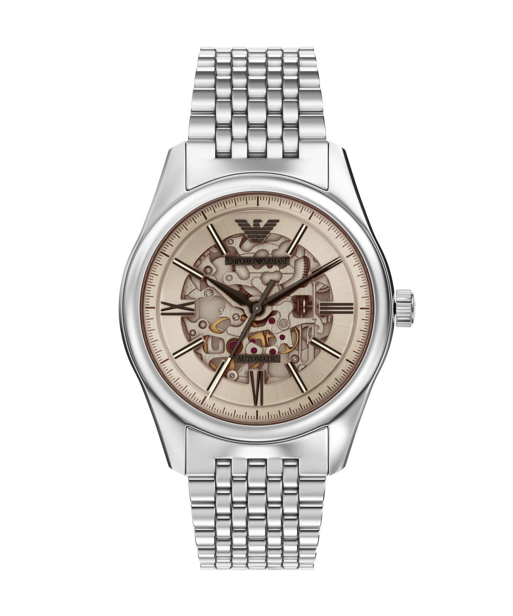 Emporio Armani Automatic: Black, Silver & Rose Gold Watch ⌚⚫🪙