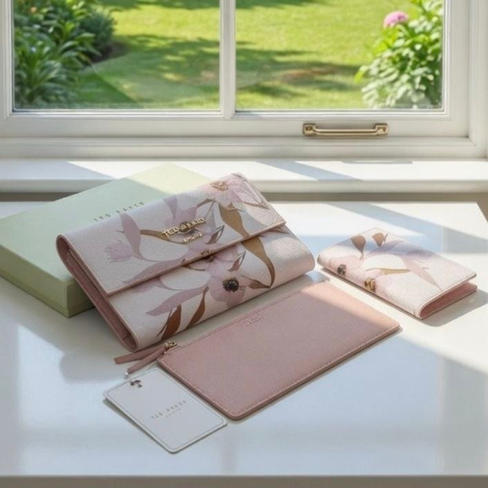 Ted Baker Pink Floral Multi-Task Pouch 🌸👛💐