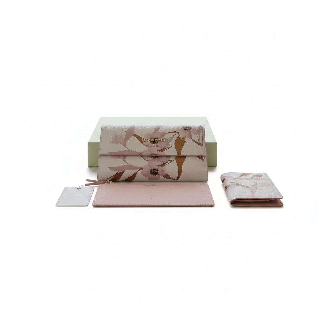 Ted Baker Pink Floral Multi-Task Pouch 🌸👛💐