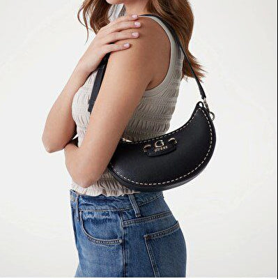 Guess A ONE Black Leather Bag 🖤 Luxe Essential