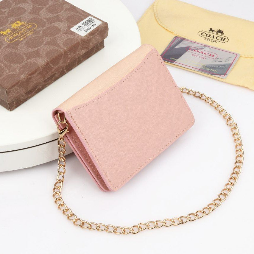 Coach Strawberry Print Chain Wallet in White and Pink 🍓👜