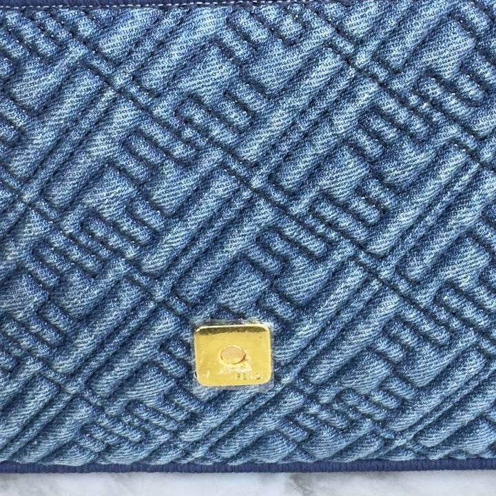 Fendi Denim Baguette Bag with Gold-Tone Hardware 👜✨