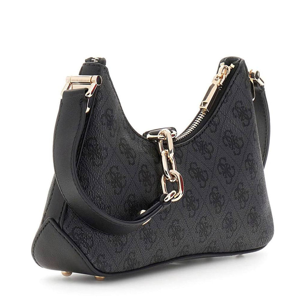 Guess Logo Print Shoulder Bag with Gold-Tone Hardware 👜✨