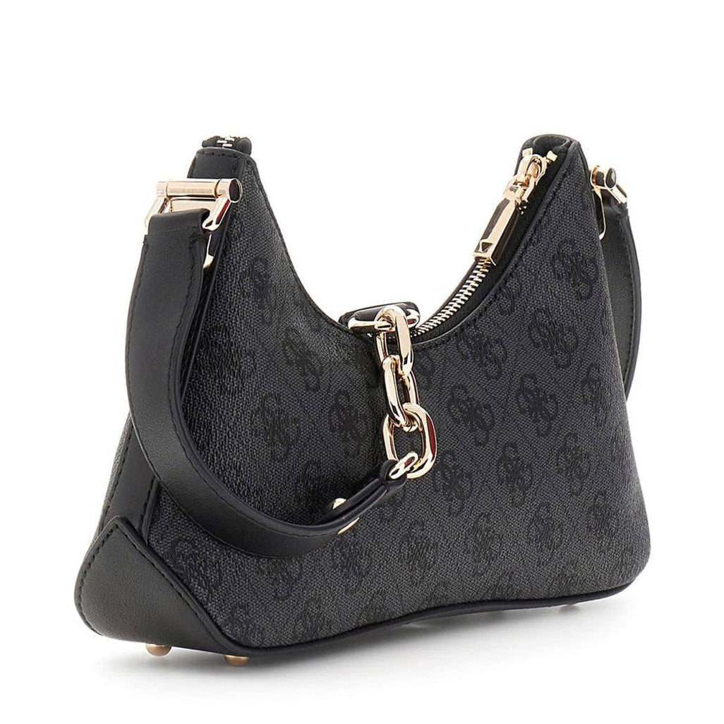 Guess Logo Print Shoulder Bag with Gold-Tone Hardware 👜✨
