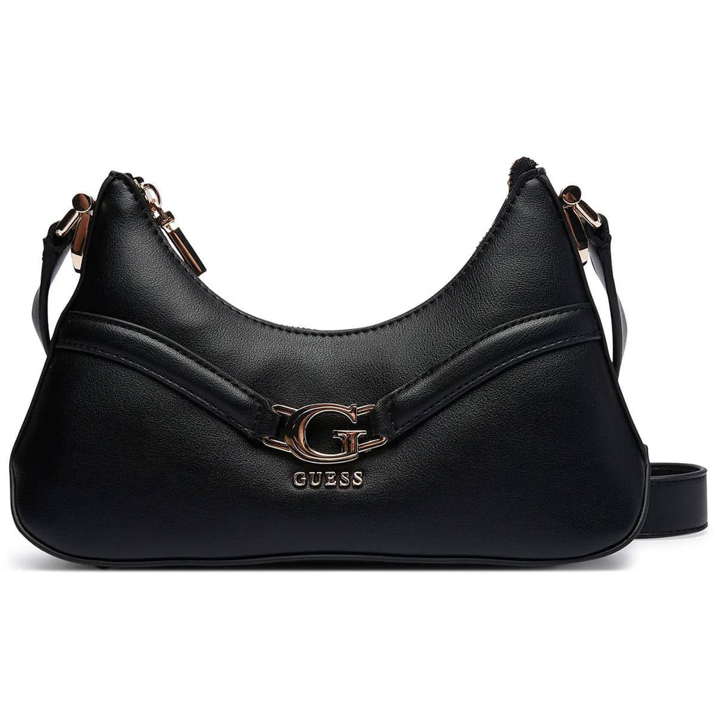 Guess Logo Print Shoulder Bag with Gold-Tone Hardware 👜✨