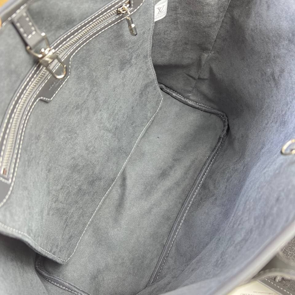 Louis Vuitton Monogram Denim Tote in Grey with Matching Pouch 👜✨