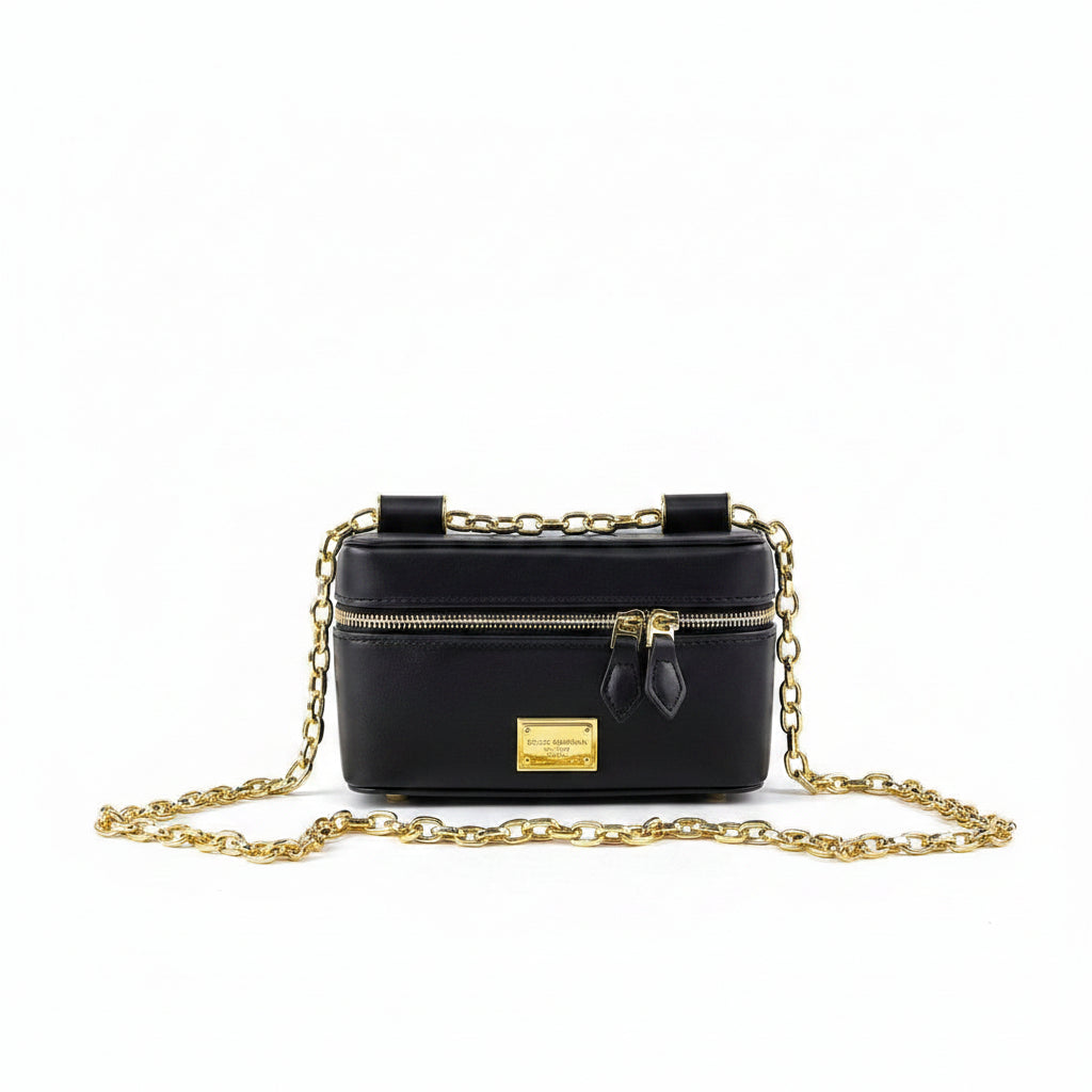 Dolce & Gabbana Vanity Box Bag with Gold Chain Strap