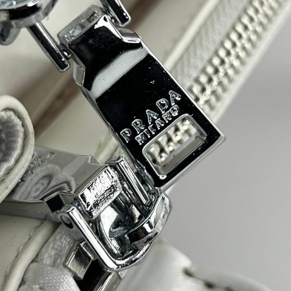 Prada Crystal Embellished Suede Handbag