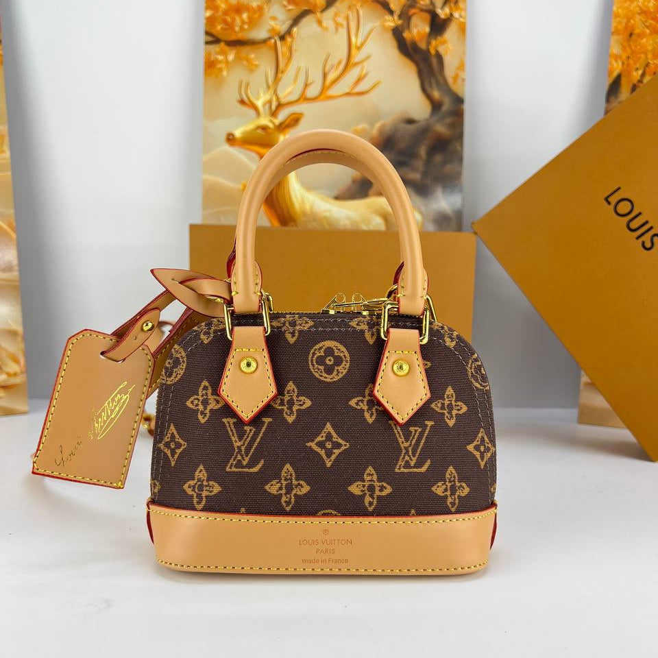 Louis Vuitton Style Mini Alma Monogram Handbag