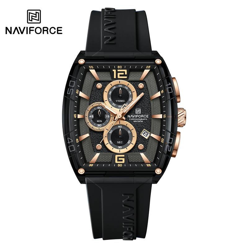 NAVIFORCE Tonneau Chronograph Silicone Watch