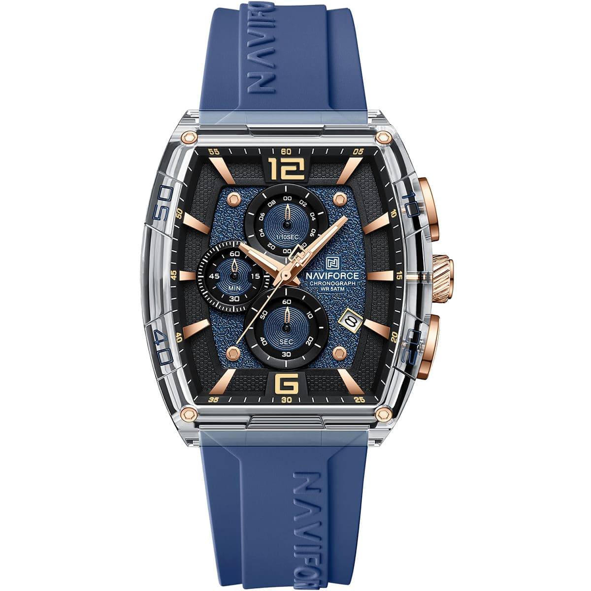 NAVIFORCE Tonneau Chronograph Silicone Watch