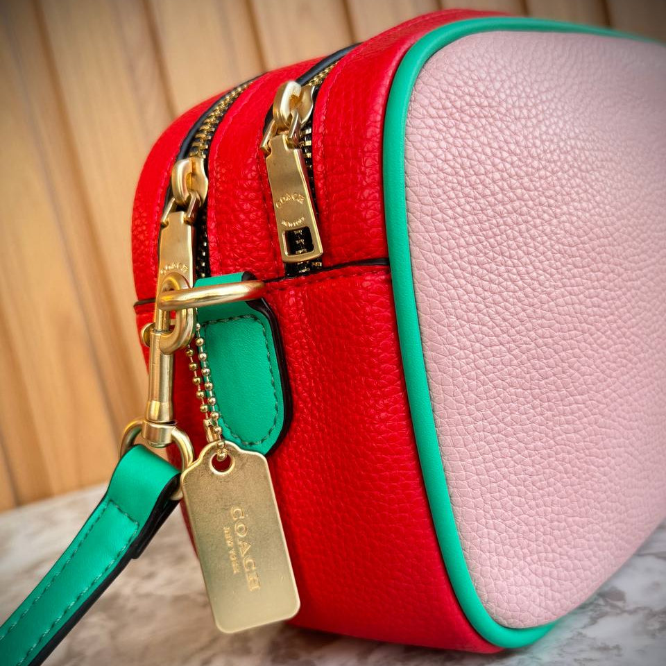 Coach Colorblock Leather Camera Bag