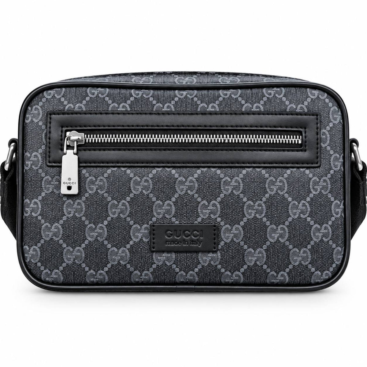 Gucci GG Supreme Canvas Crossbody Bag with Leather Trim