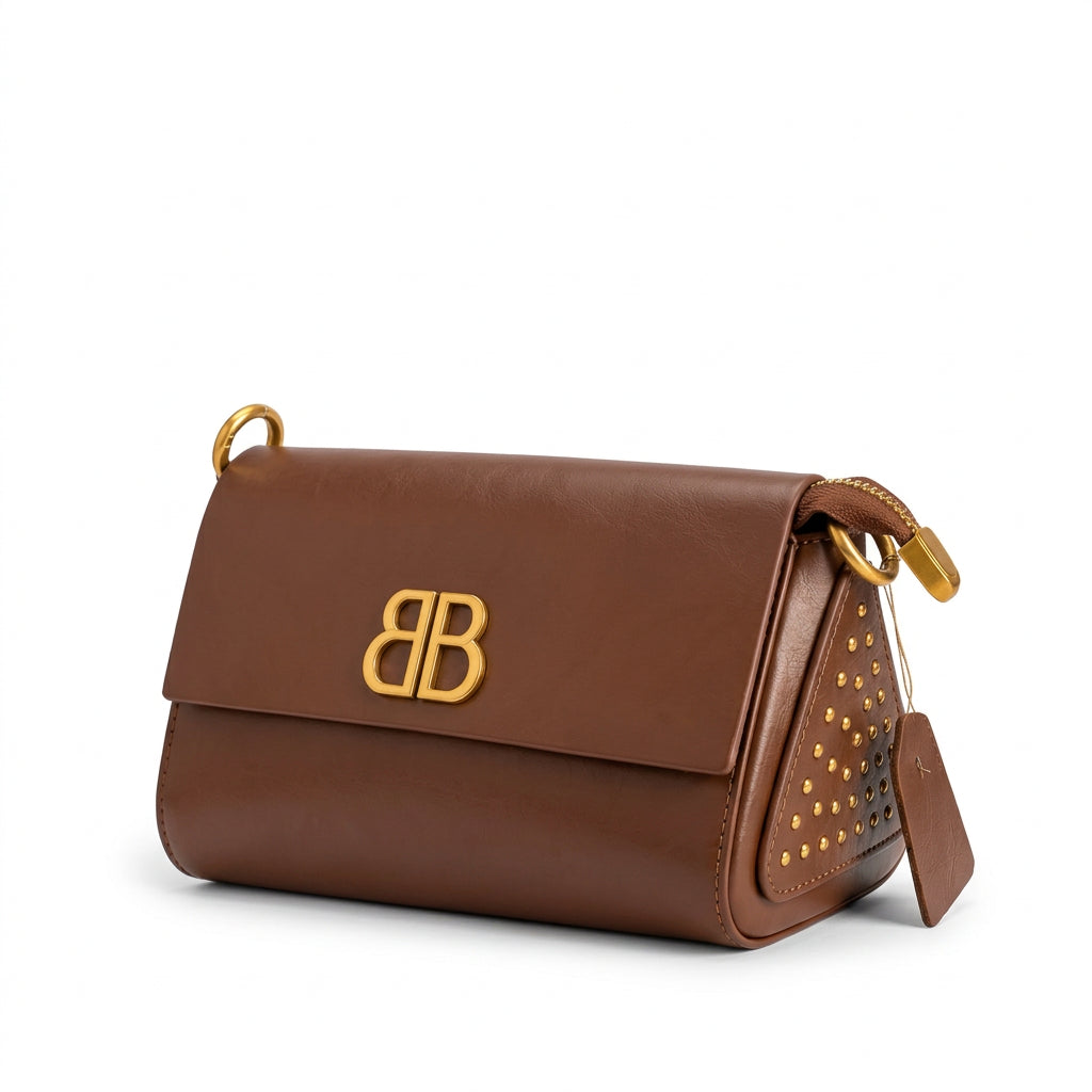 Balenciaga Mirror Studded Shoulder Bag
