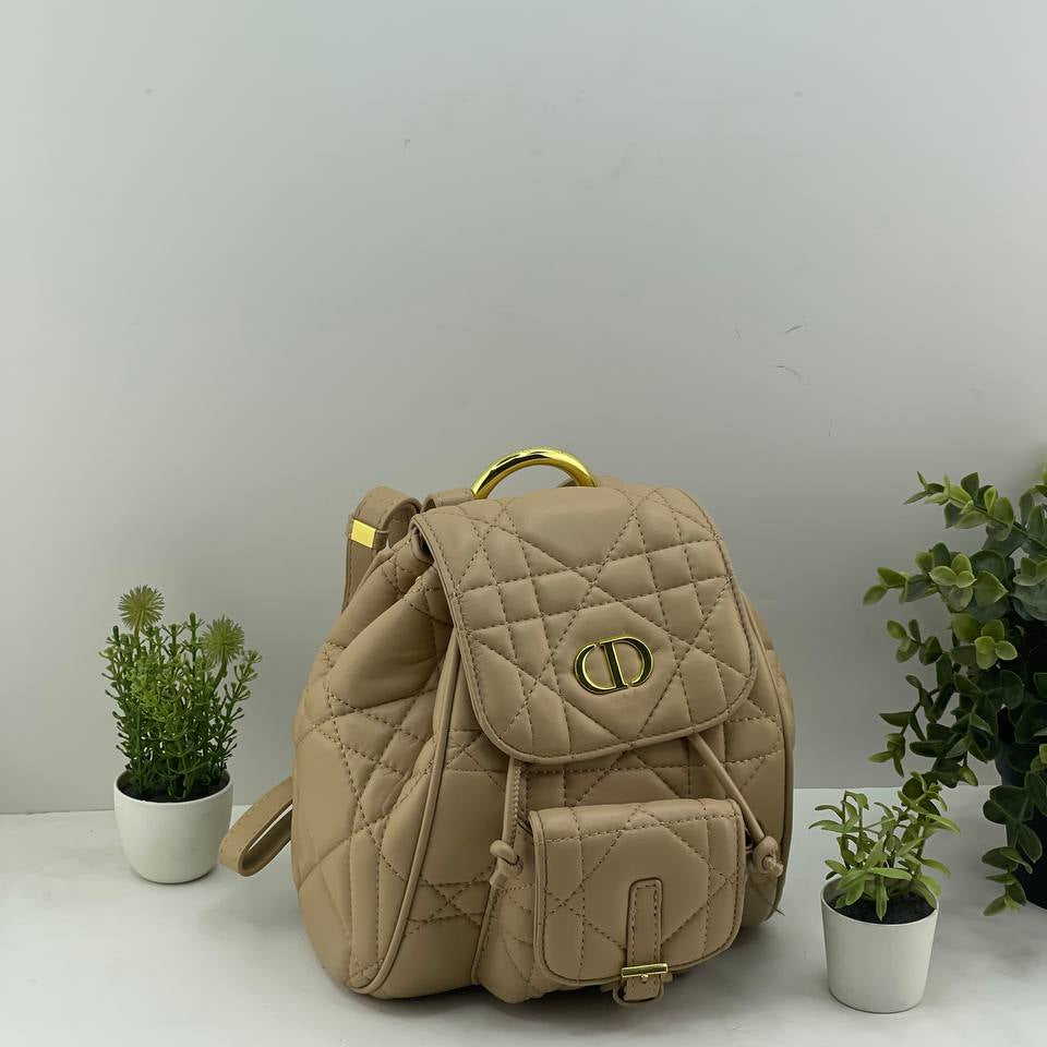 Dior Caro Quilted Leather Backpack 🎒✨🤍