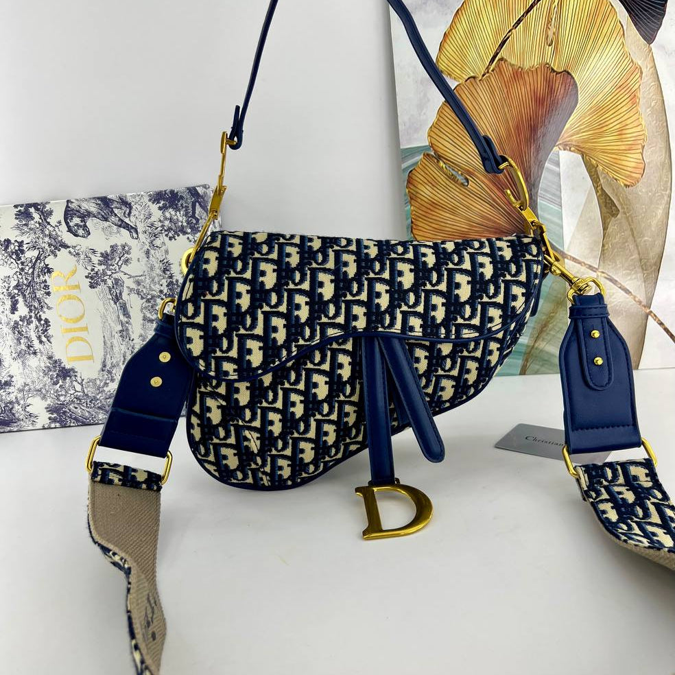 Dior Saddle Bag: Chic Blue Rider 💙🐴