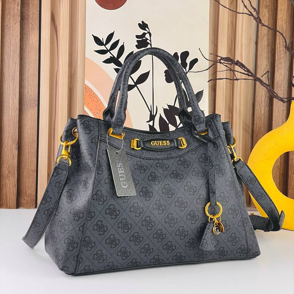 GUESS Chic Carryall: Black, Brown, Gray 👜🖤🤎
