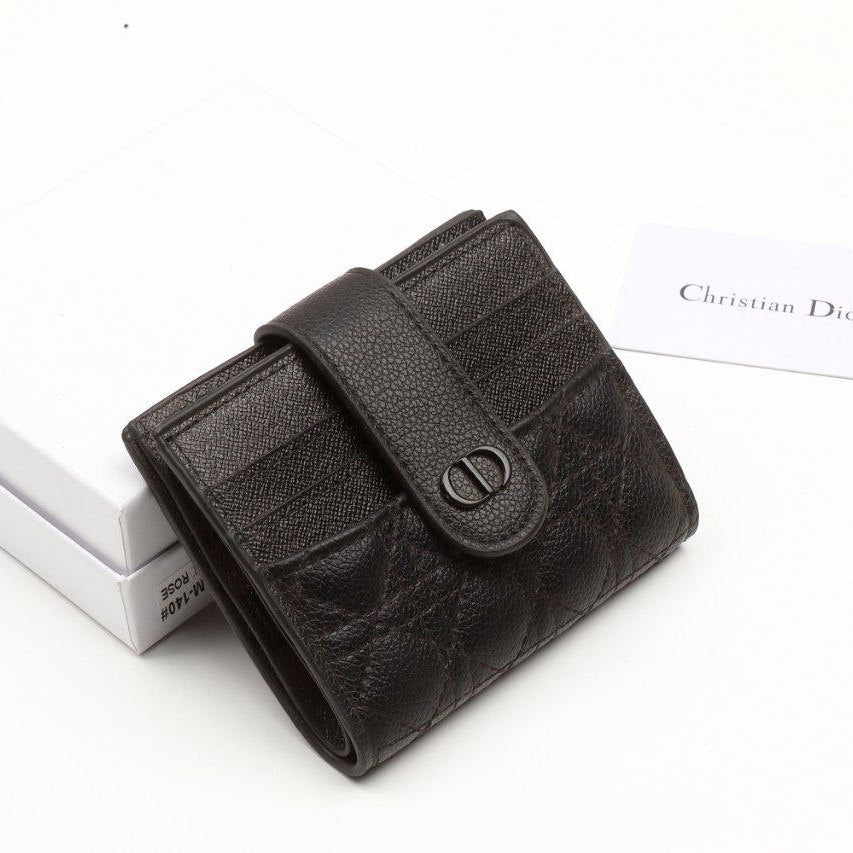 Christian Dior Style Quilted Card Holder Wallet 👛✨