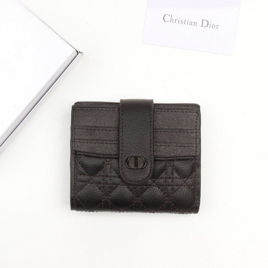 Christian Dior Style Quilted Card Holder Wallet 👛✨