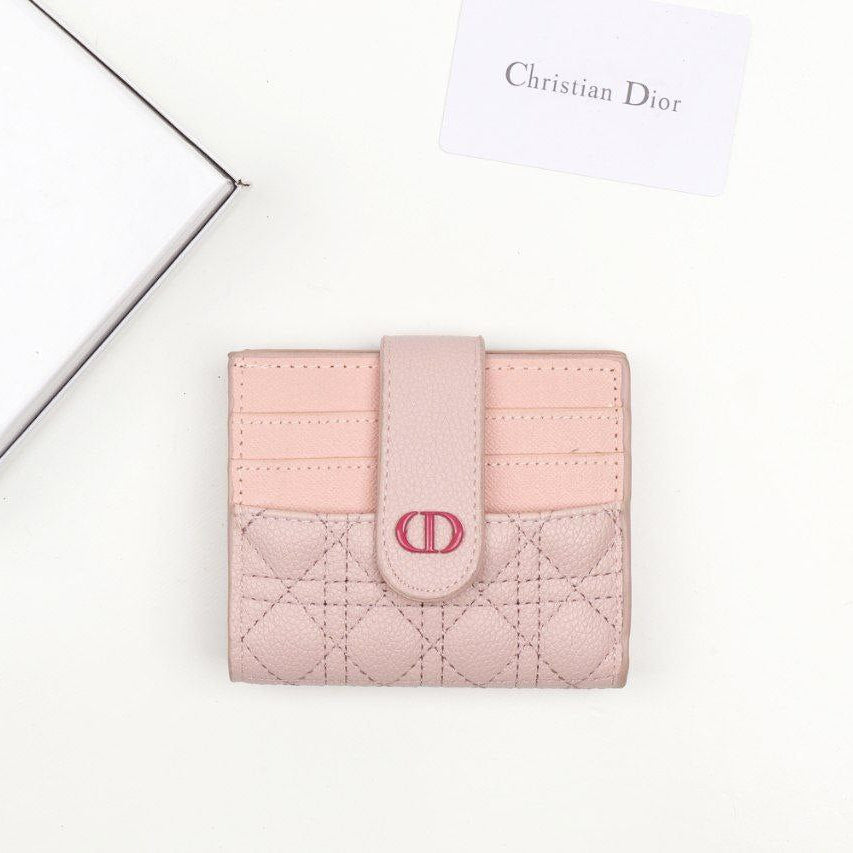 Christian Dior Style Quilted Card Holder Wallet 👛✨