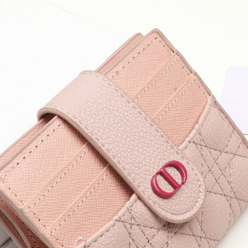 Christian Dior Style Quilted Card Holder Wallet 👛✨