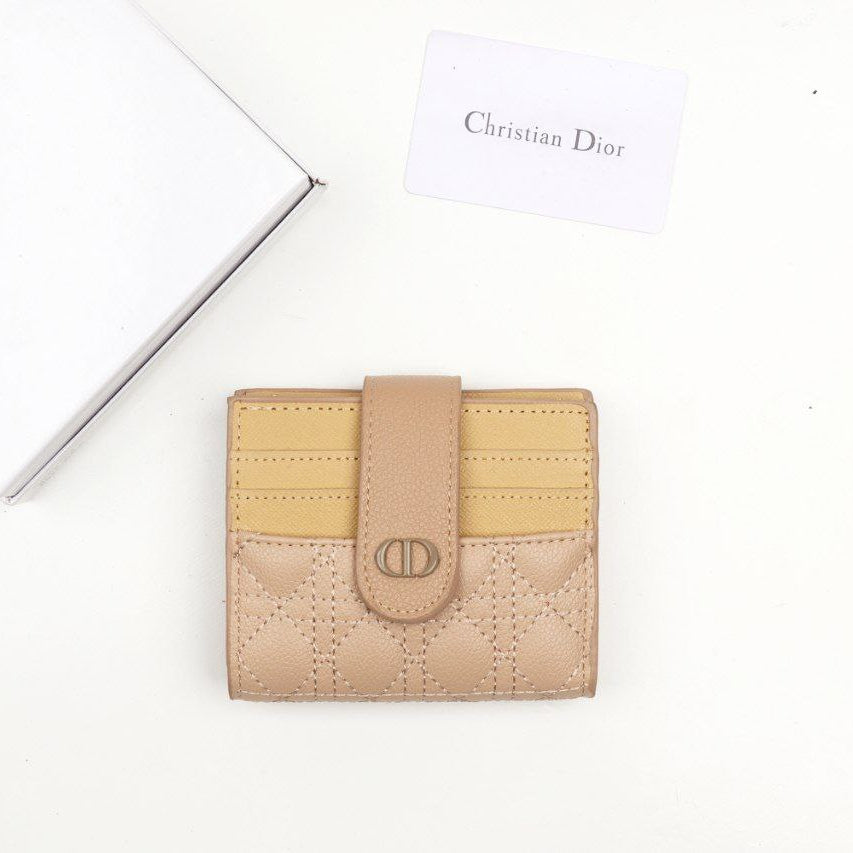 Christian Dior Style Quilted Card Holder Wallet 👛✨