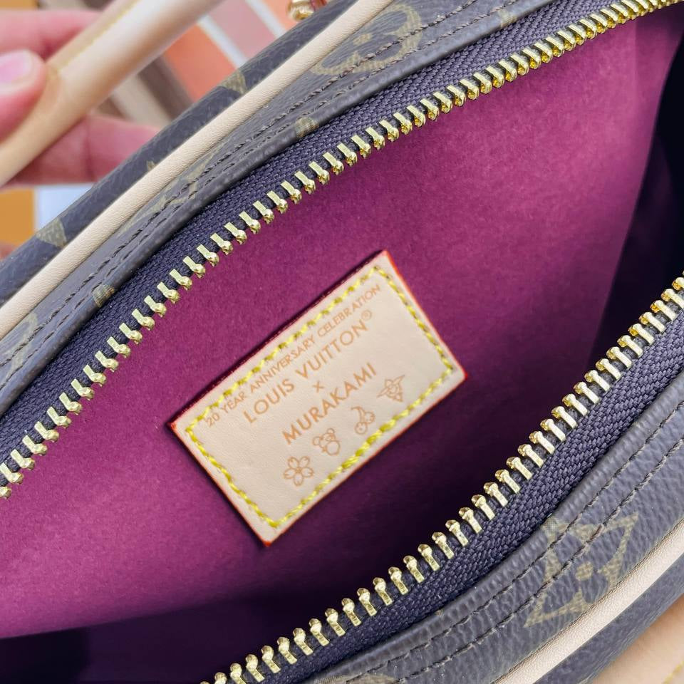 Multicolor Monogram Bow Satchel with Gold Tone Hardware 🎀👜