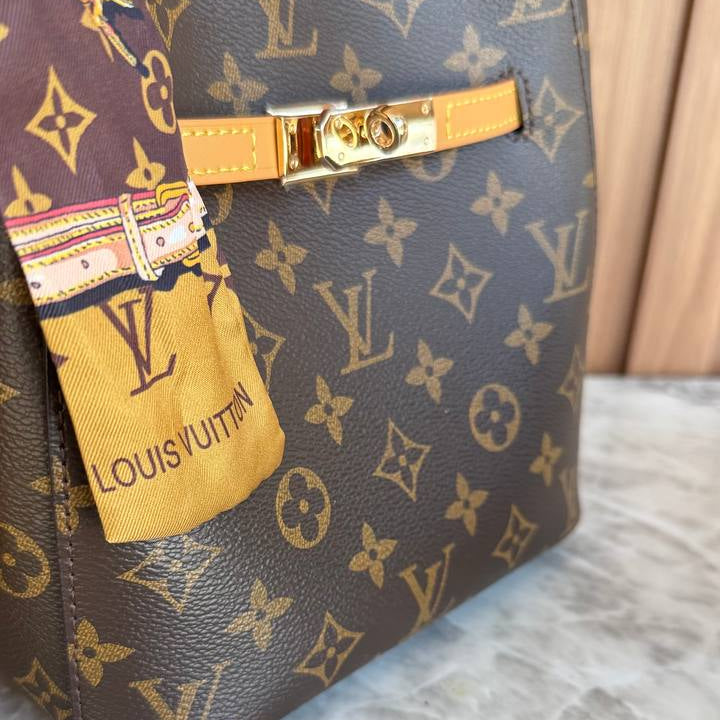 Louis Vuitton Monogram Bucket Bag with Scarf and Pouch 👜✨