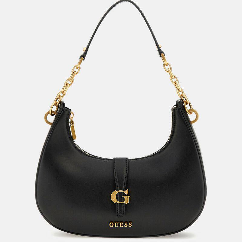 Guess Black Shoulder Bag with Gold-Tone Chain Accent 👜✨