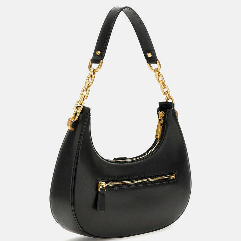 Guess Black Shoulder Bag with Gold-Tone Chain Accent 👜✨