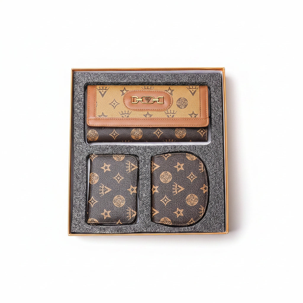 Louie Dennis Signature Brown Wallet and Accessories Gift Set 👜✨