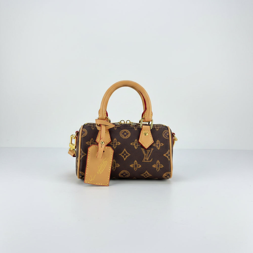 Monogram Mini Top Handle Bag in Pastel Green