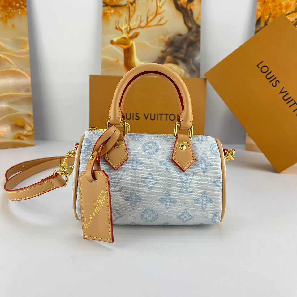 Monogram Mini Top Handle Bag in Pastel Green