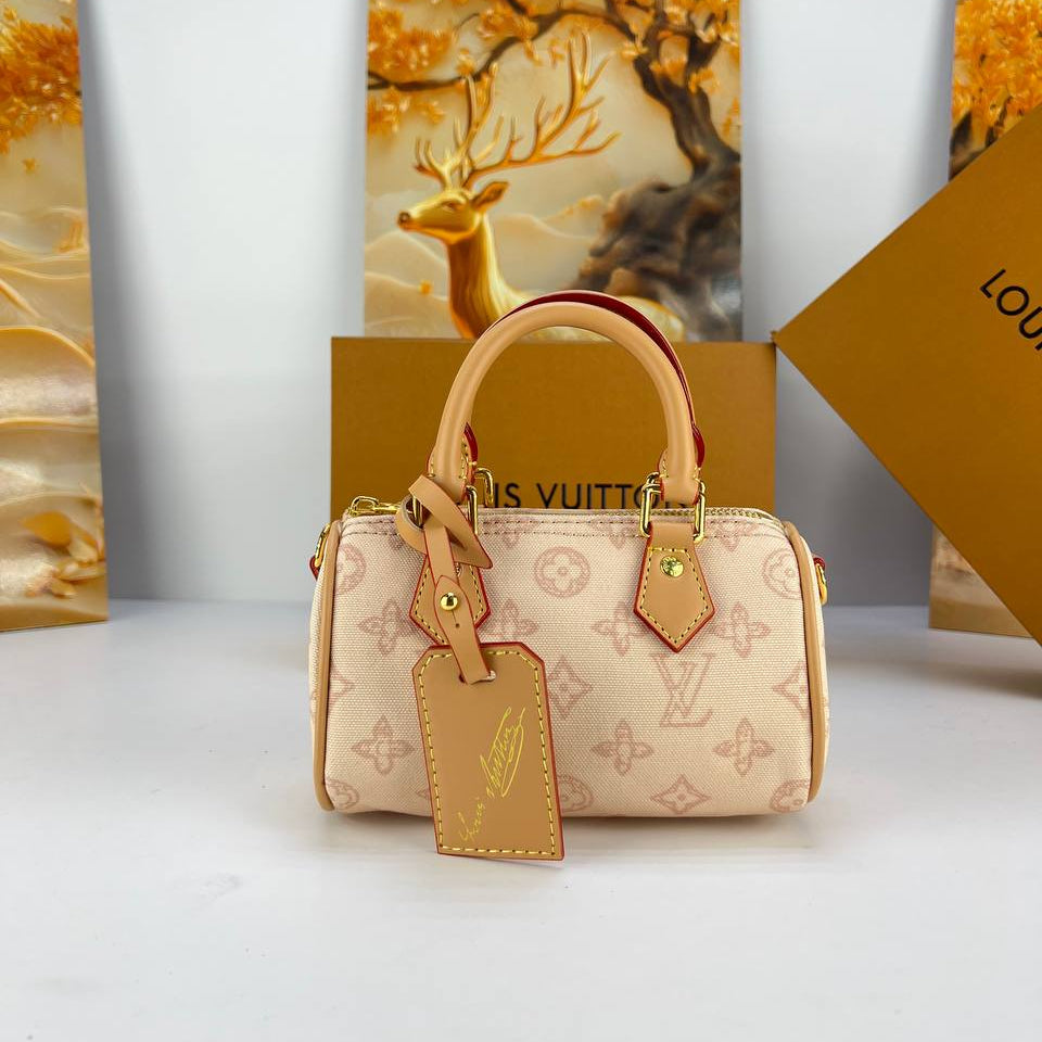 Monogram Mini Top Handle Bag in Pastel Green