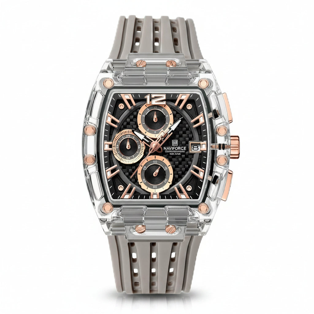NAVIFORCE Tonneau Chronograph with Textured Dial