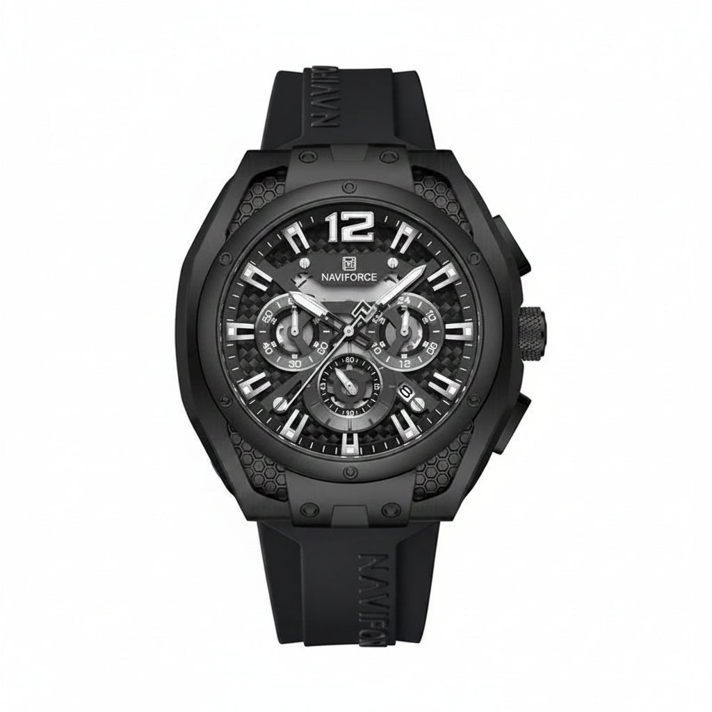 NAVIFORCE  Men Chronograph Watch with Textured Dial