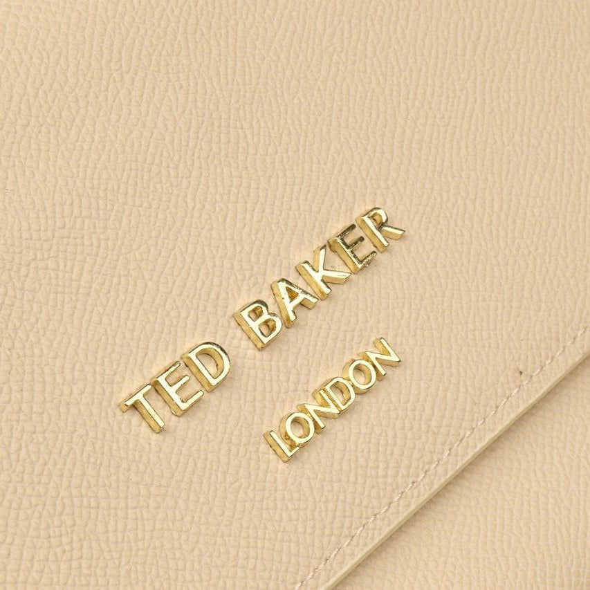 Ted Baker London Metallic Silver Passport and Travel Wallet Set
