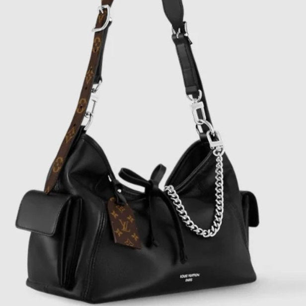 Louis Vuitton Mirror Original Black Vegan Leather Shoulder Bag